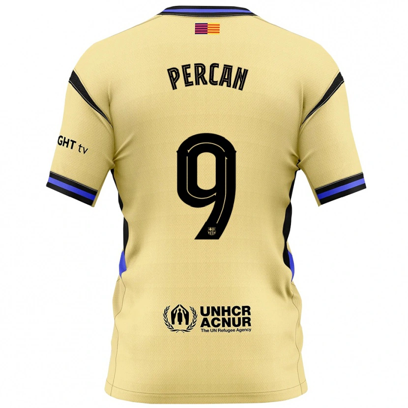 Danxen Dětské Diego Percan #9 Žlutá Černá Daleko Hráčské Dresy 2025/26 Dres