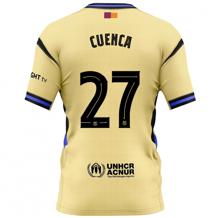 Danxen Dětské Andrés Cuenca #27 Žlutá Černá Daleko Hráčské Dresy 2025/26 Dres