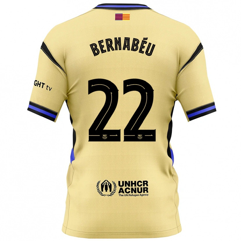 Danxen Dětské Pol Bernabéu #22 Žlutá Černá Daleko Hráčské Dresy 2025/26 Dres