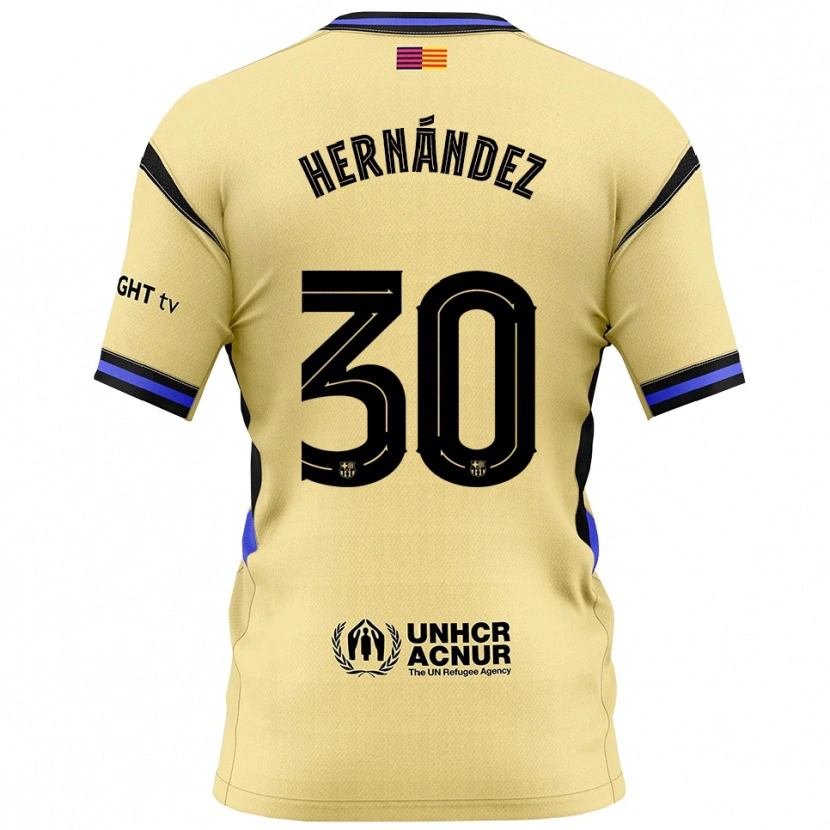 Danxen Dětské Juan Hernández #30 Žlutá Černá Daleko Hráčské Dresy 2025/26 Dres