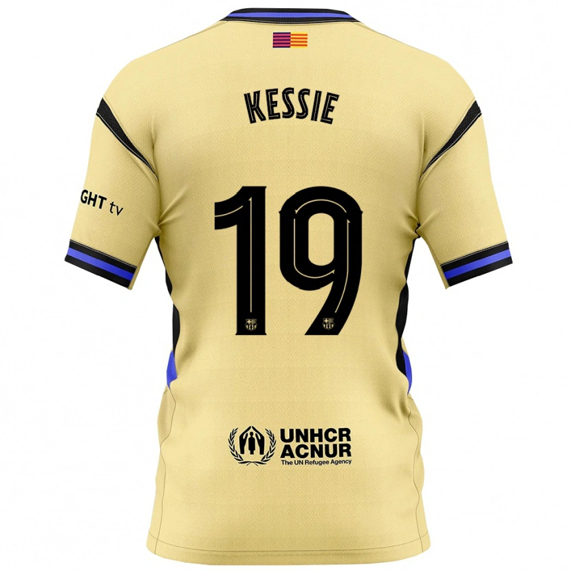 Danxen Dětské Franck Kessie #19 Žlutá Černá Daleko Hráčské Dresy 2025/26 Dres