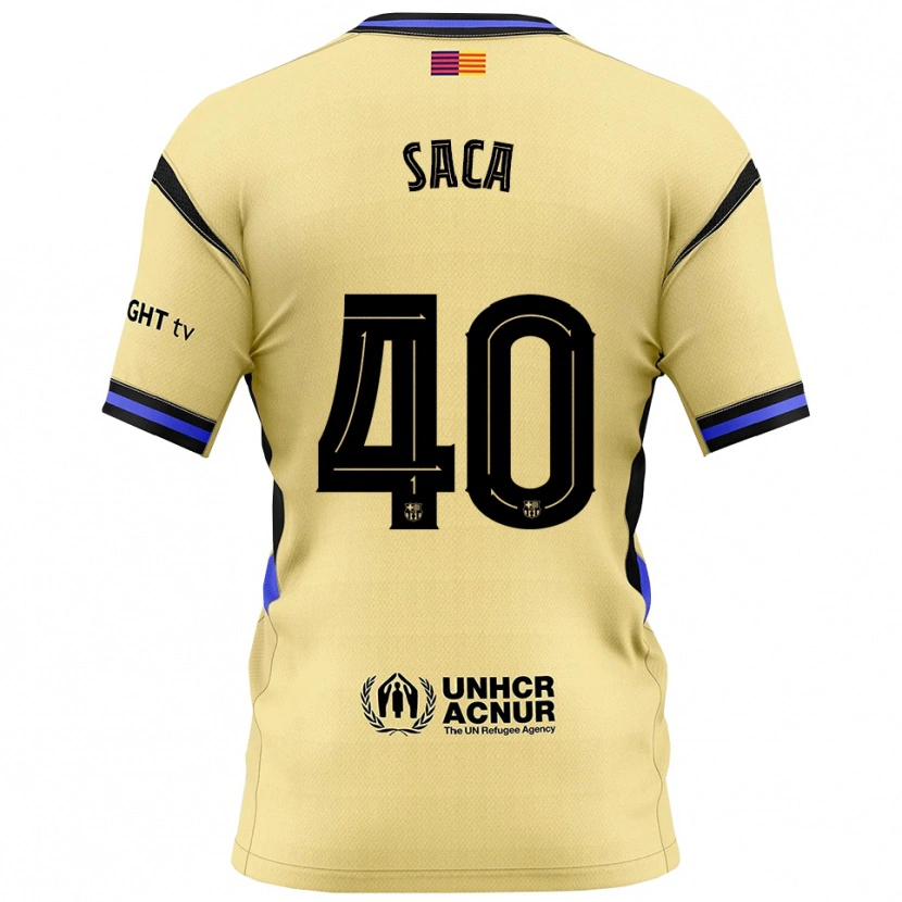 Danxen Dětské Leo Saca #40 Žlutá Černá Daleko Hráčské Dresy 2025/26 Dres