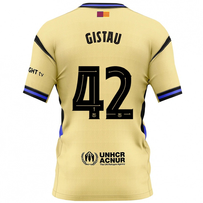 Danxen Dětské Òscar Gistau #42 Žlutá Černá Daleko Hráčské Dresy 2025/26 Dres