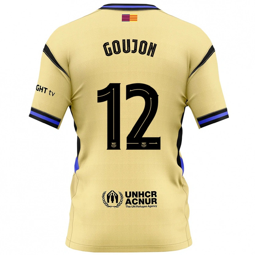 Danxen Dětské Iker Goujon #12 Žlutá Černá Daleko Hráčské Dresy 2025/26 Dres