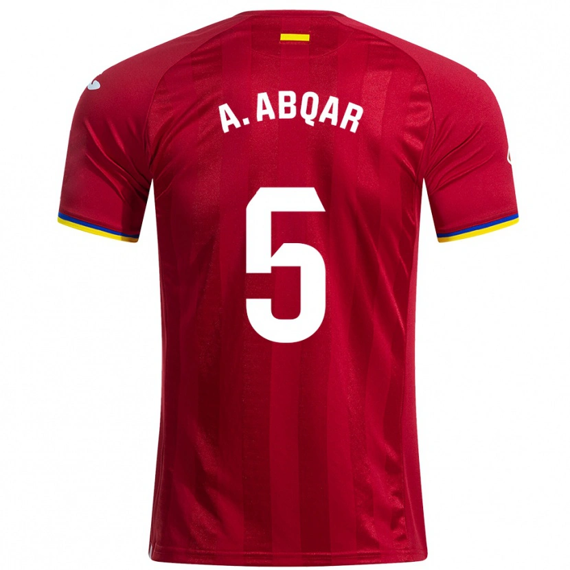 Danxen Dětské Abdel Abqar #5 Červená Žlutá Modrá Daleko Hráčské Dresy 2025/26 Dres