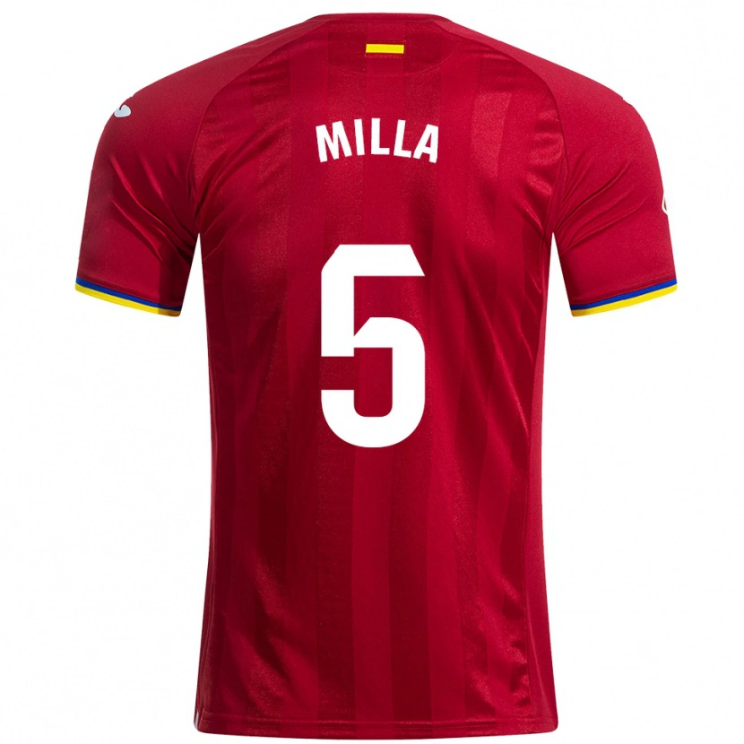 Danxen Dětské Luis Milla #5 Červená Žlutá Modrá Daleko Hráčské Dresy 2025/26 Dres