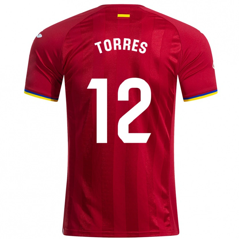 Danxen Dětské Rubén Torres #12 Červená Žlutá Modrá Daleko Hráčské Dresy 2025/26 Dres