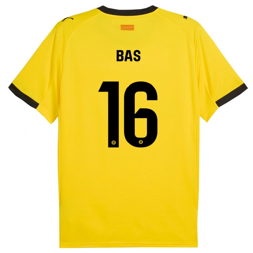 Danxen Dětské Jordi Bas #16 Žlutá Černá Daleko Hráčské Dresy 2025/26 Dres