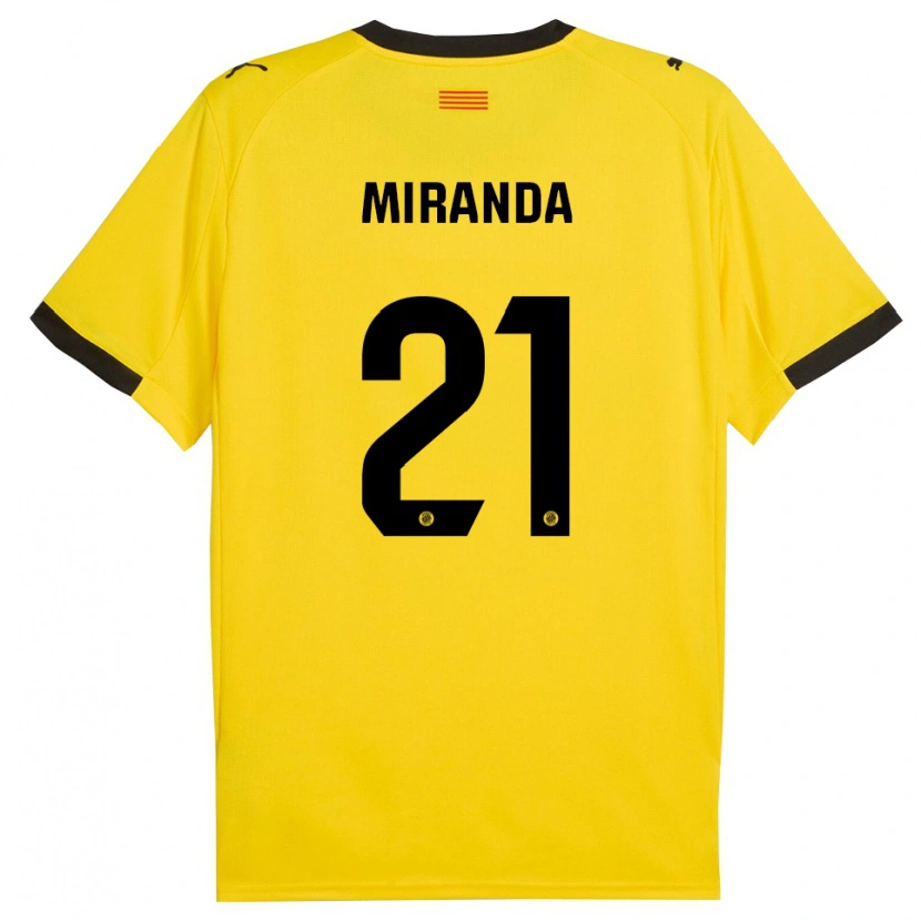 Danxen Dětské Adri Miranda #21 Žlutá Černá Daleko Hráčské Dresy 2025/26 Dres