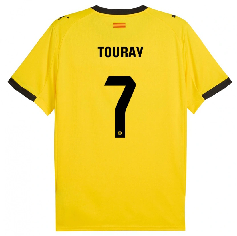 Danxen Dětské Muhammed Touray #7 Žlutá Černá Daleko Hráčské Dresy 2025/26 Dres