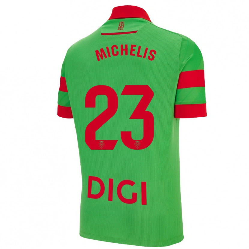 Danxen Dětské Nikolaos Michelis #23 Zelená Červená Daleko Hráčské Dresy 2025/26 Dres