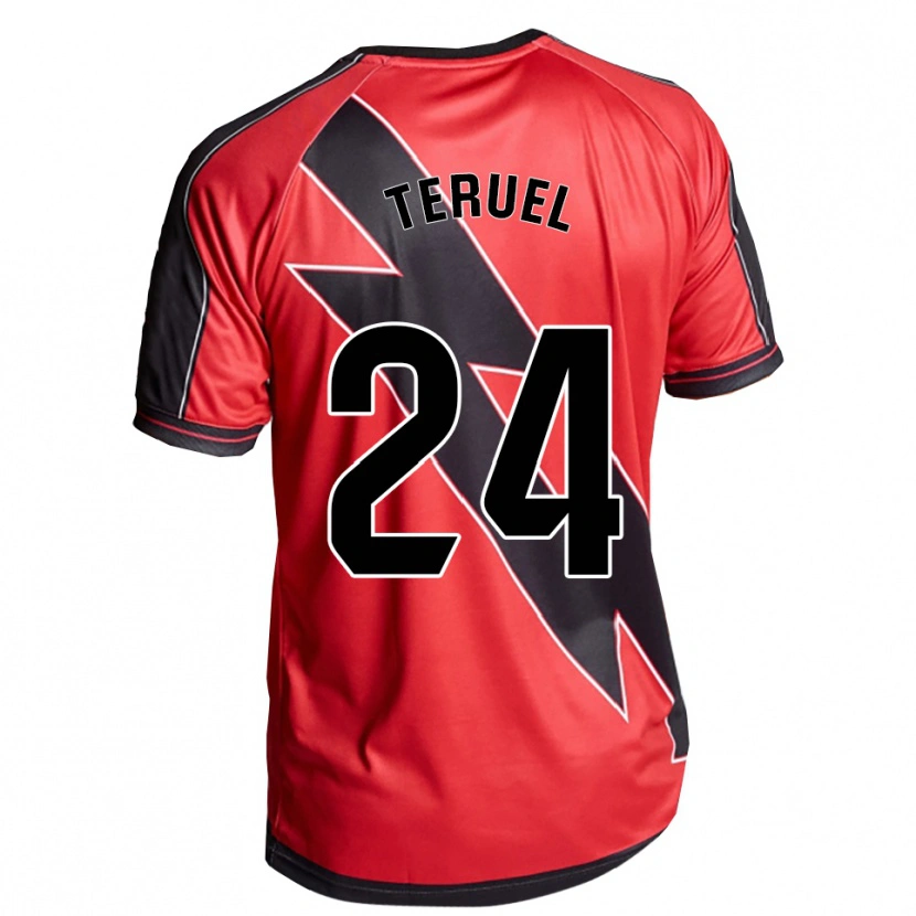 Danxen Dětské Laura Teruel Montero #24 Červená Černá Daleko Hráčské Dresy 2025/26 Dres