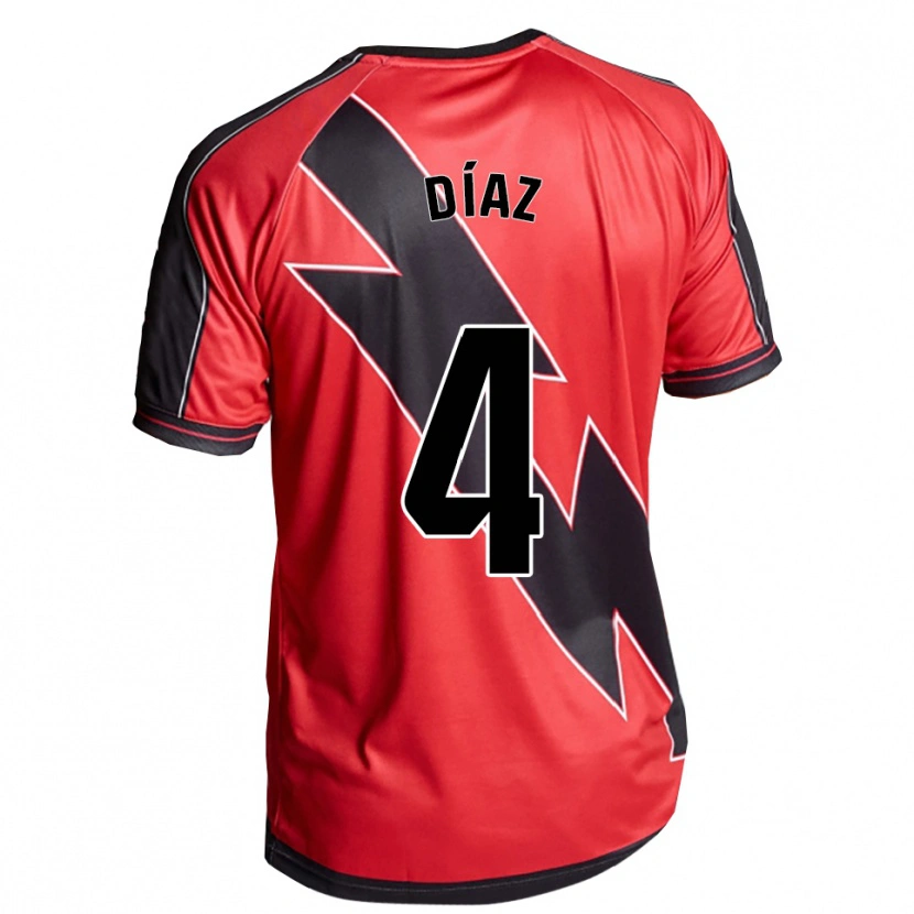 Danxen Dětské Pedro Díaz #4 Červená Černá Daleko Hráčské Dresy 2025/26 Dres