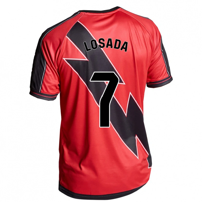 Danxen Dětské Juan Losada #7 Červená Černá Daleko Hráčské Dresy 2025/26 Dres