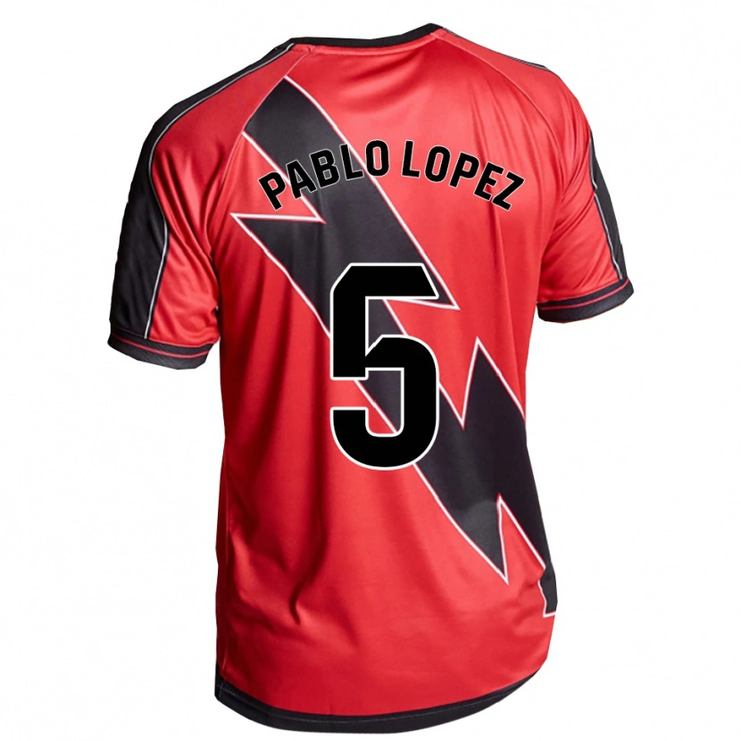 Danxen Dětské Pablo López #5 Červená Černá Daleko Hráčské Dresy 2025/26 Dres