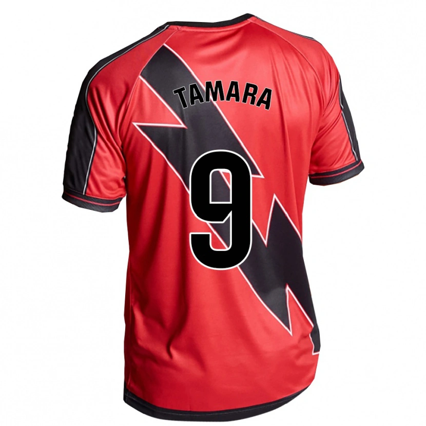 Danxen Dětské Tamara Álvarez Rodríguez #9 Červená Černá Daleko Hráčské Dresy 2025/26 Dres