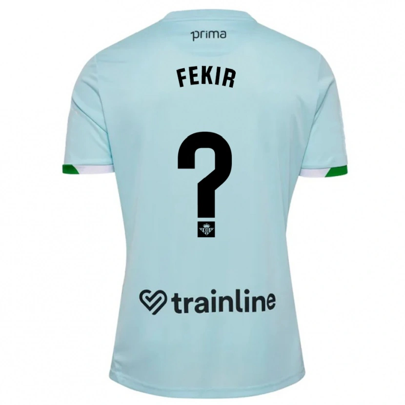 Danxen Dětské Yassin Fekir #0 Nebesky Modrá Zelená Daleko Hráčské Dresy 2025/26 Dres
