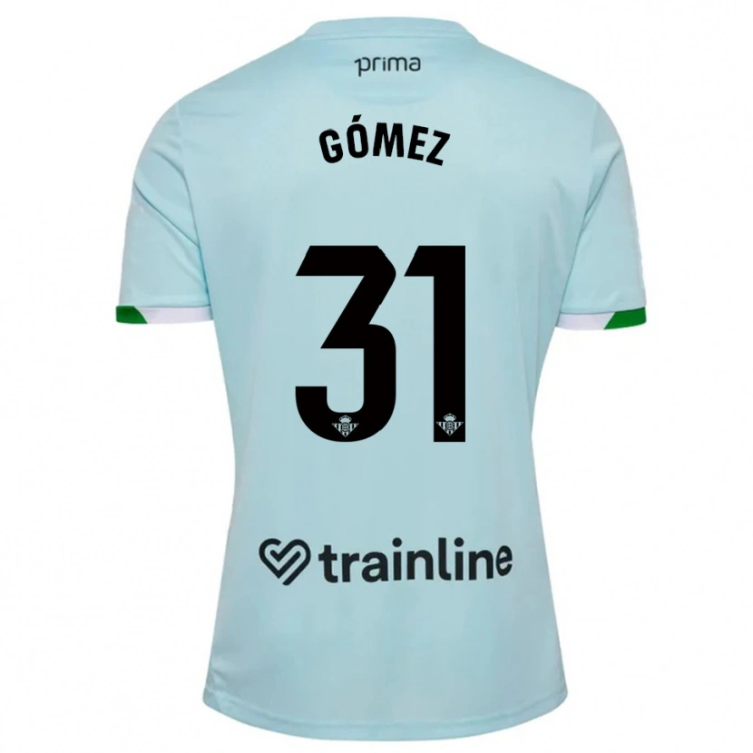 Danxen Dětské Valentín Gómez #31 Nebesky Modrá Zelená Daleko Hráčské Dresy 2025/26 Dres