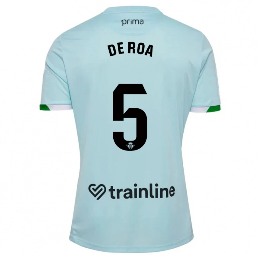 Danxen Dětské Carlos De Roa #5 Nebesky Modrá Zelená Daleko Hráčské Dresy 2025/26 Dres