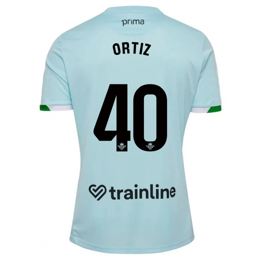 Danxen Dětské Ángel Ortiz #40 Nebesky Modrá Zelená Daleko Hráčské Dresy 2025/26 Dres