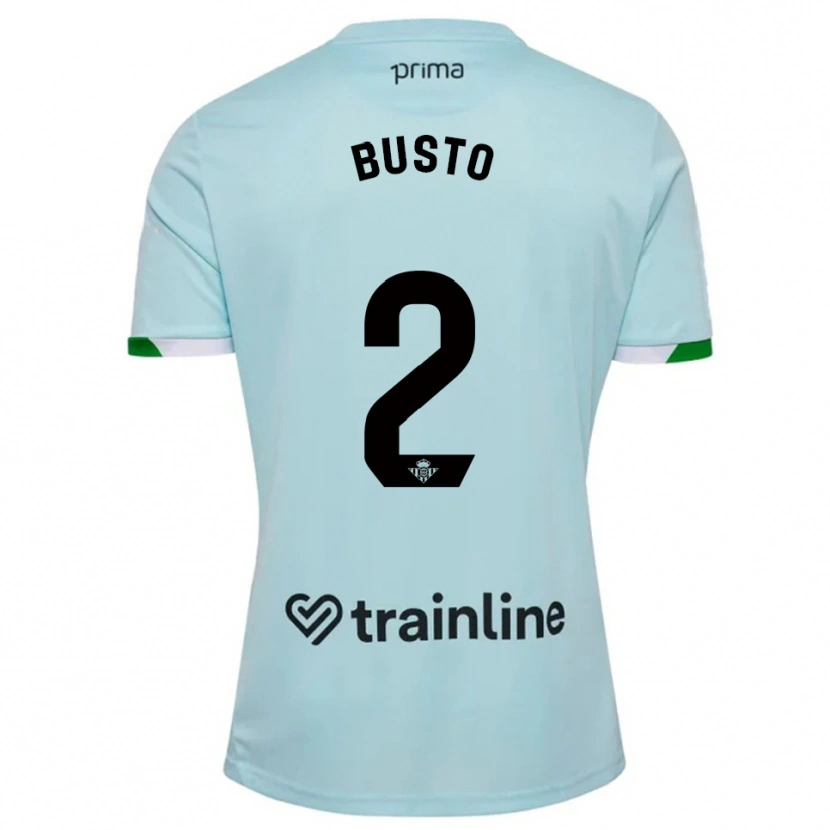 Danxen Dětské Pablo Busto #2 Nebesky Modrá Zelená Daleko Hráčské Dresy 2025/26 Dres