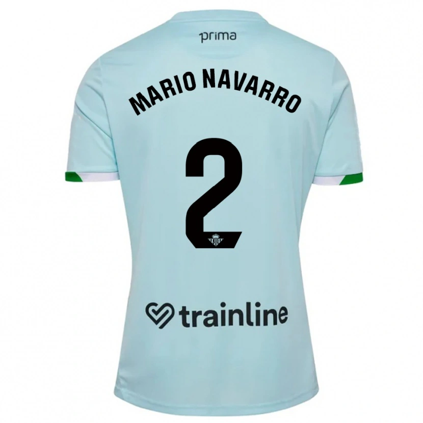 Danxen Dětské Mario Navarro #2 Nebesky Modrá Zelená Daleko Hráčské Dresy 2025/26 Dres