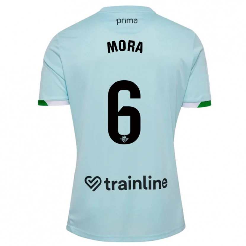 Danxen Dětské Marcos Mora #6 Nebesky Modrá Zelená Daleko Hráčské Dresy 2025/26 Dres