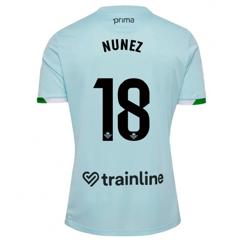 Danxen Dětské Romina Núñez #18 Nebesky Modrá Zelená Daleko Hráčské Dresy 2025/26 Dres