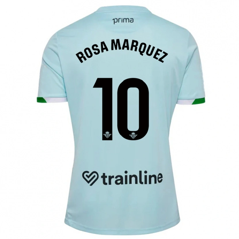 Danxen Dětské Rosa Márquez Baena #10 Nebesky Modrá Zelená Daleko Hráčské Dresy 2025/26 Dres