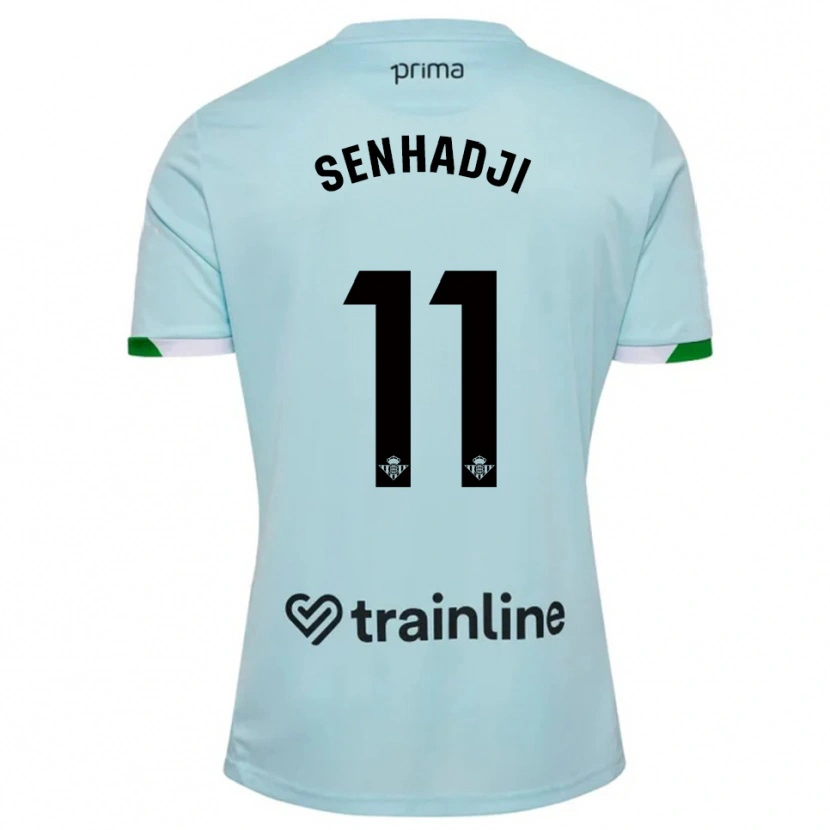 Danxen Dětské Yanis Senhadji #11 Nebesky Modrá Zelená Daleko Hráčské Dresy 2025/26 Dres
