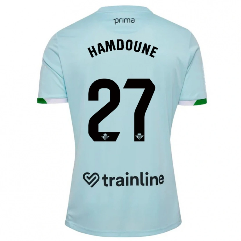 Danxen Dětské Mohamed Hamdoune #27 Nebesky Modrá Zelená Daleko Hráčské Dresy 2025/26 Dres