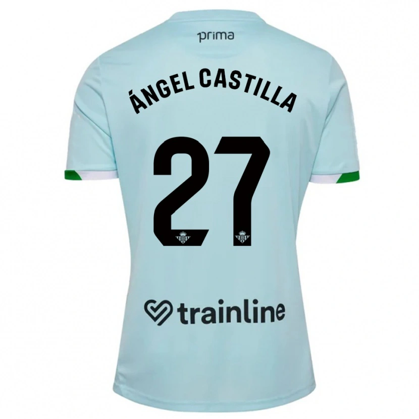 Danxen Dětské Miguel Ángel Castilla #27 Nebesky Modrá Zelená Daleko Hráčské Dresy 2025/26 Dres