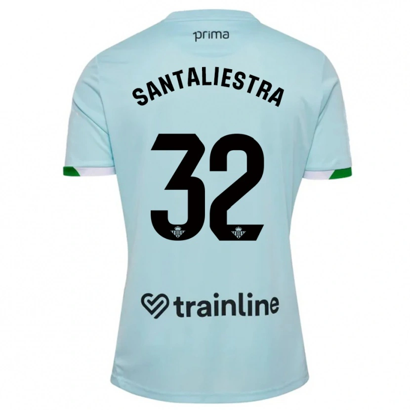 Danxen Dětské Carla Santaliestra #32 Nebesky Modrá Zelená Daleko Hráčské Dresy 2025/26 Dres