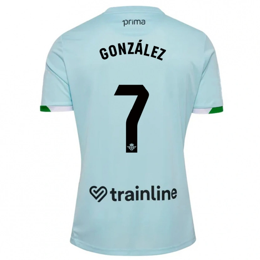 Danxen Dětské Antonio González #7 Nebesky Modrá Zelená Daleko Hráčské Dresy 2025/26 Dres