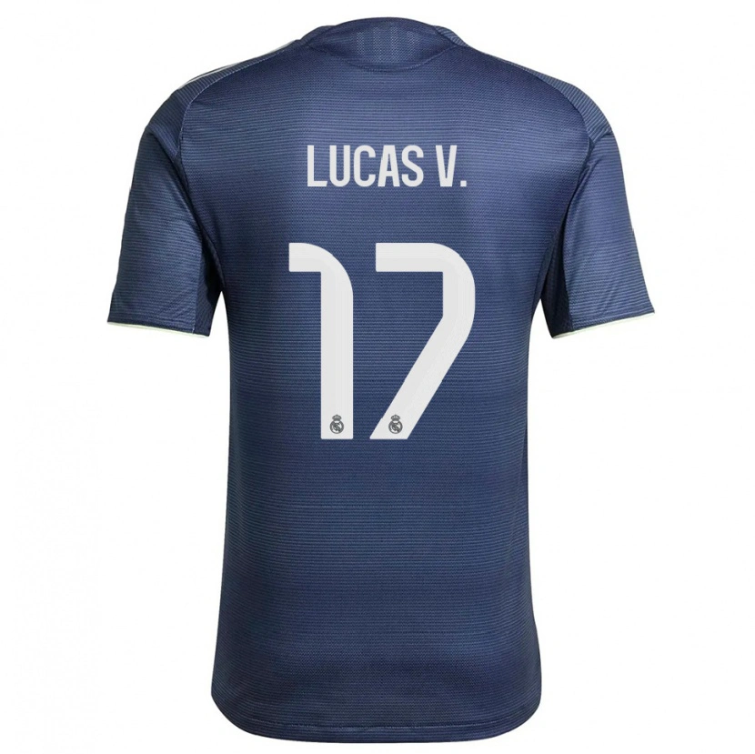 Danxen Dětské Lucas Vazquez #17 Tmavě Modrá Stříbrná Daleko Hráčské Dresy 2025/26 Dres