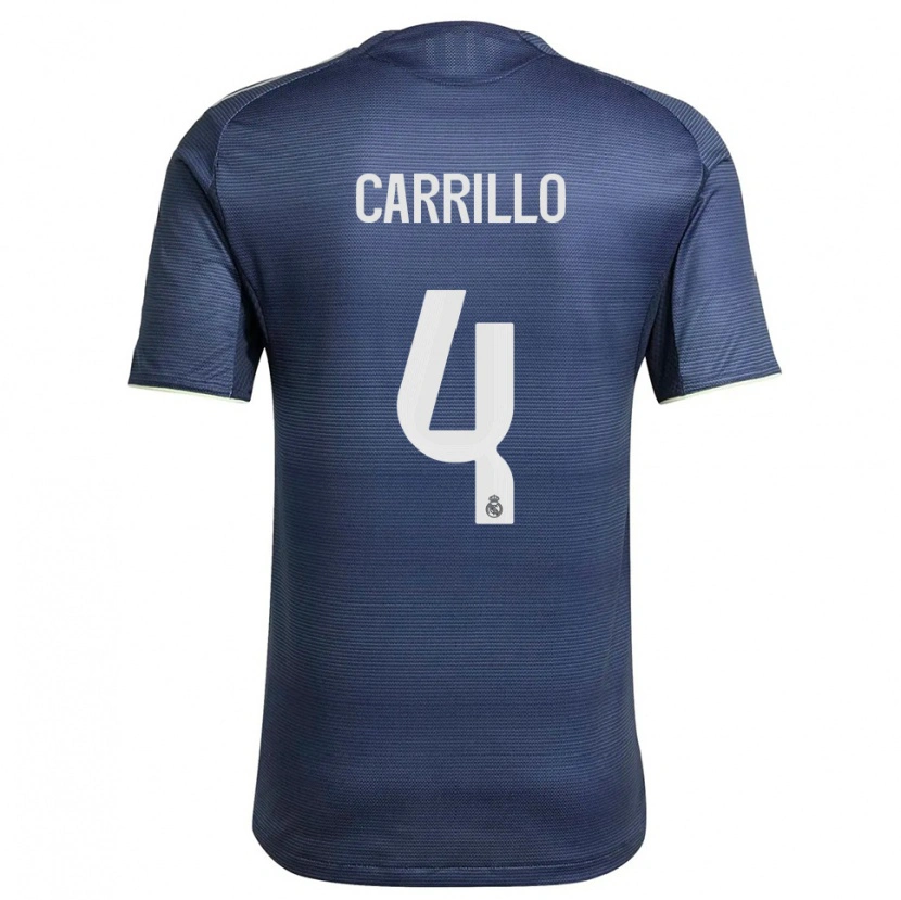 Danxen Dětské Alvaro Carrillo #4 Tmavě Modrá Stříbrná Daleko Hráčské Dresy 2025/26 Dres