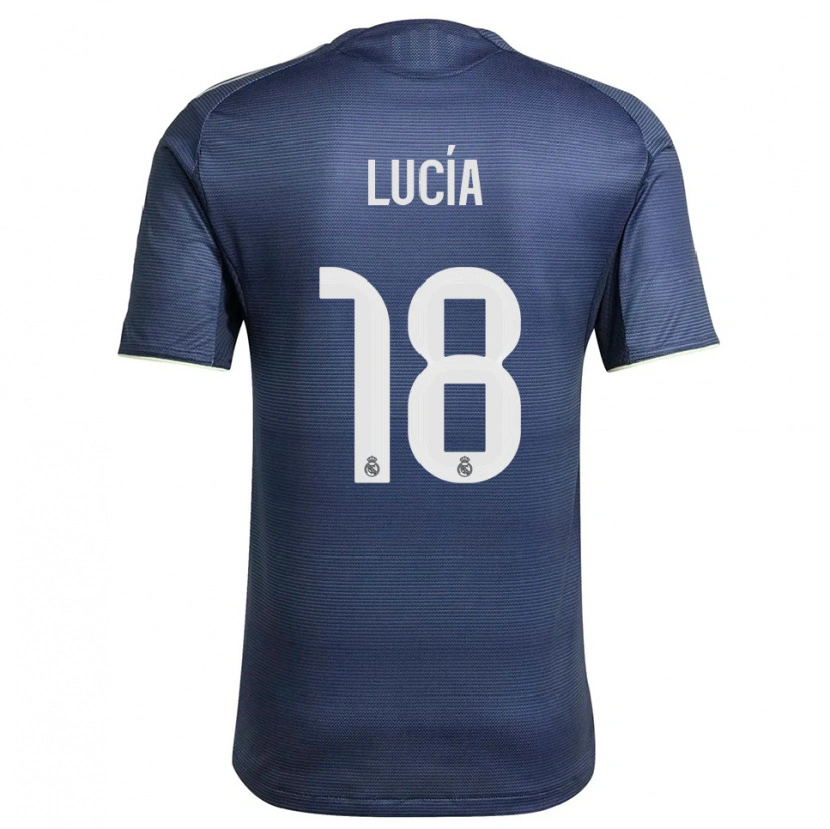 Danxen Dětské Lucia Rodriguez #18 Tmavě Modrá Stříbrná Daleko Hráčské Dresy 2025/26 Dres
