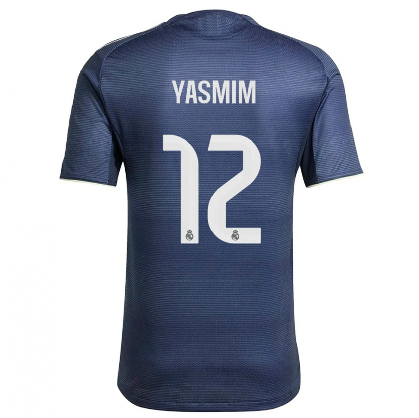 Danxen Dětské Yasmim Assis Ribeiro #12 Tmavě Modrá Stříbrná Daleko Hráčské Dresy 2025/26 Dres