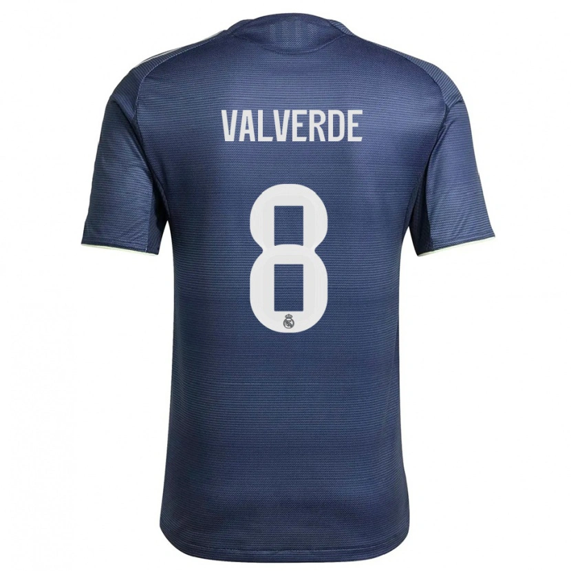 Danxen Dětské Federico Valverde #8 Tmavě Modrá Stříbrná Daleko Hráčské Dresy 2025/26 Dres