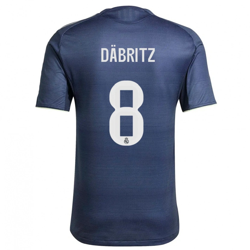 Danxen Dětské Sara Däbritz #8 Tmavě Modrá Stříbrná Daleko Hráčské Dresy 2025/26 Dres