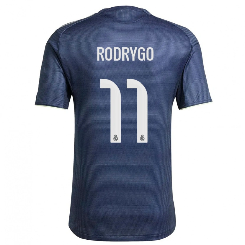 Danxen Dětské Rodrygo #11 Tmavě Modrá Stříbrná Daleko Hráčské Dresy 2025/26 Dres