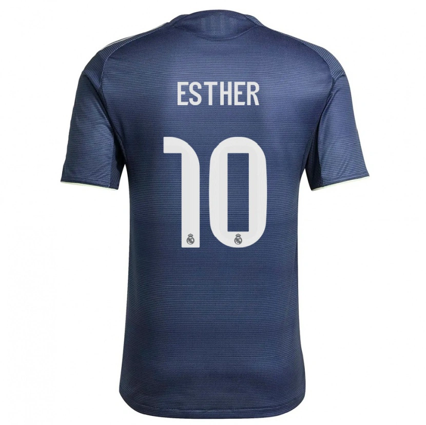 Danxen Dětské Esther Gonzalez #10 Tmavě Modrá Stříbrná Daleko Hráčské Dresy 2025/26 Dres