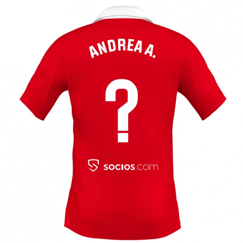 Danxen Dětské Andrea Abigail Álvarez Donis #0 Červená Bílá Šedá Daleko Hráčské Dresy 2025/26 Dres