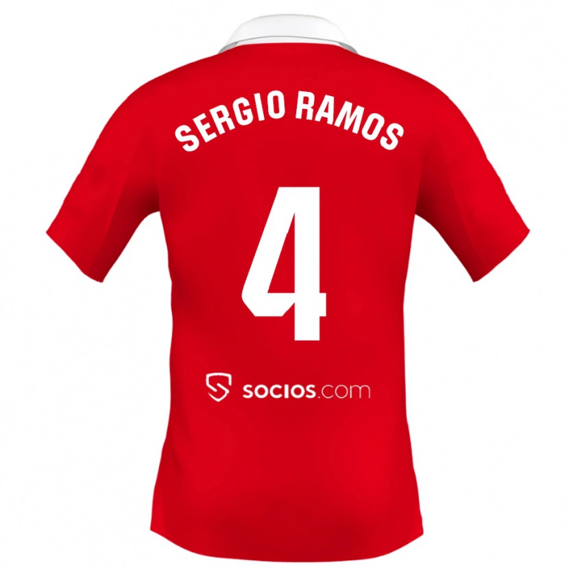 Danxen Dětské Sergio Ramos #4 Červená Bílá Šedá Daleko Hráčské Dresy 2025/26 Dres