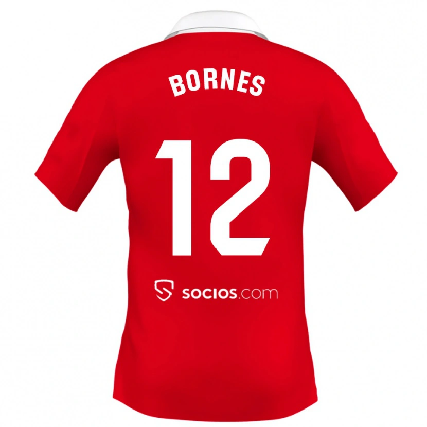 Danxen Dětské Pedro Bornes #12 Červená Bílá Šedá Daleko Hráčské Dresy 2025/26 Dres