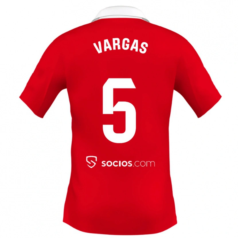 Danxen Dětské Rubén Vargas #5 Červená Bílá Šedá Daleko Hráčské Dresy 2025/26 Dres