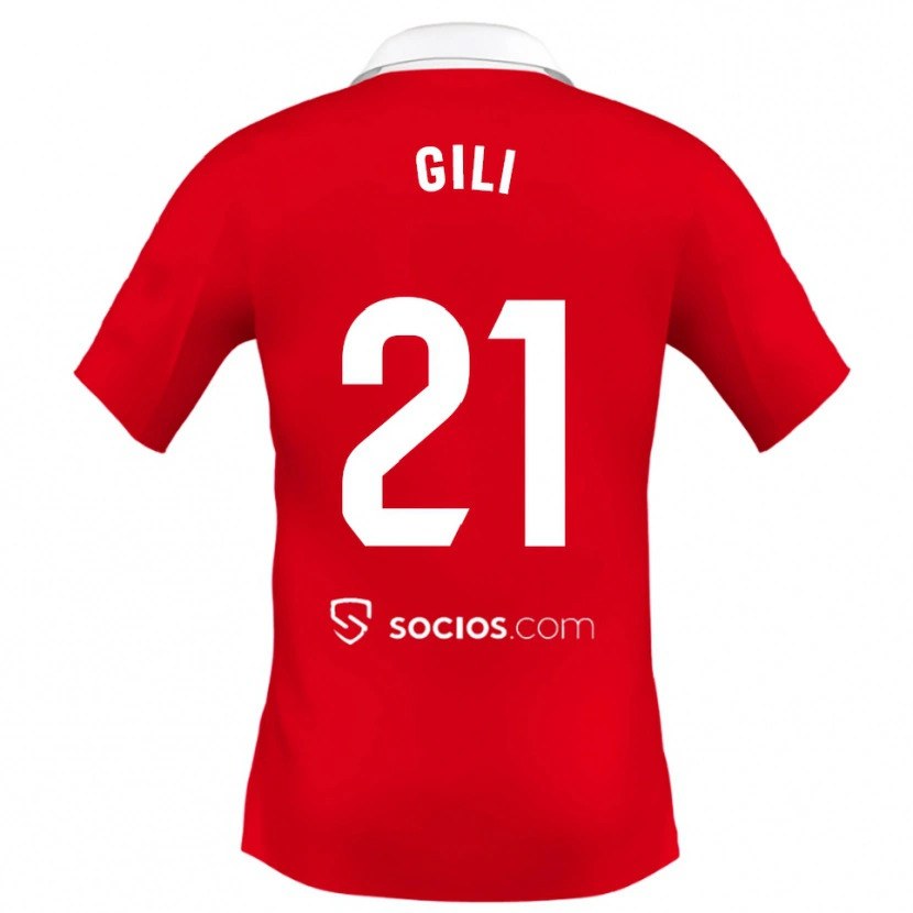 Danxen Dětské Gemma Gili #21 Červená Bílá Šedá Daleko Hráčské Dresy 2025/26 Dres