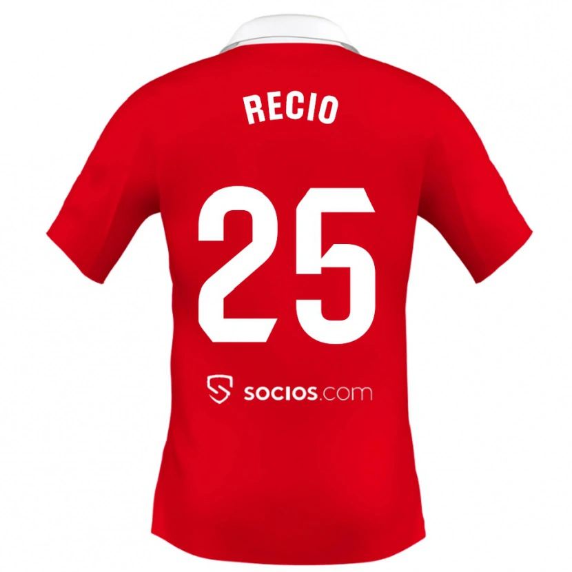 Danxen Dětské Sergio Recio #25 Červená Bílá Šedá Daleko Hráčské Dresy 2025/26 Dres