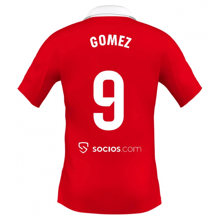 Danxen Dětské Raúl Gómez #9 Červená Bílá Šedá Daleko Hráčské Dresy 2025/26 Dres