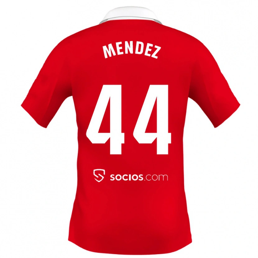 Danxen Dětské Tomas Mendez #44 Červená Bílá Šedá Daleko Hráčské Dresy 2025/26 Dres